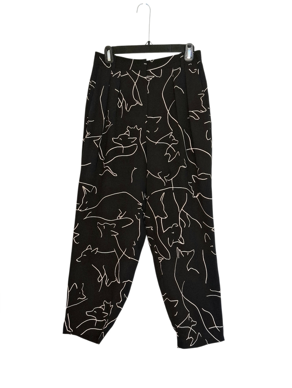Babaton Black Abstract Line Print Trousers - Picture 2 of 11
